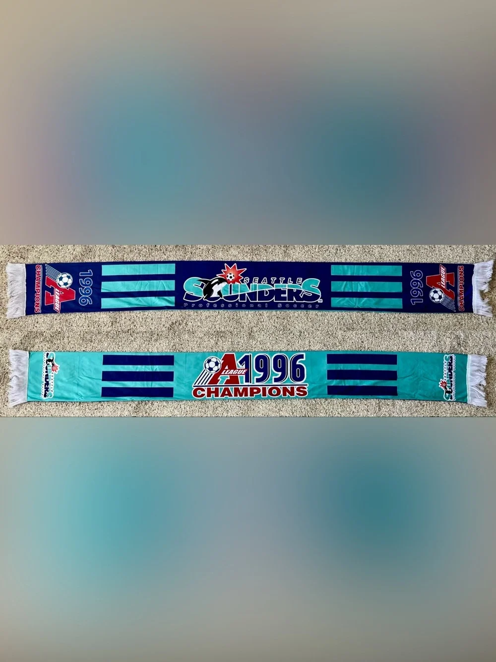Seattle Sounders 1996 A-League Champions Soccer Scarf